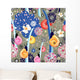 Flower Texture with Snails Wall Decal