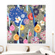 Flower Texture with Snails Wall Decal
