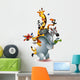 a variety of cute animals Wall Decal