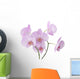 Pink Orchid Flowers Wall Decal