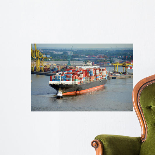 Container Ship Port Hamburg