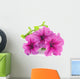 Bouquet Purple Petunias White Wall Decal