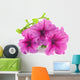 Bouquet Purple Petunias White Wall Decal