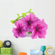 Bouquet Purple Petunias White Wall Decal