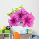 Bouquet Purple Petunias White Wall Decal