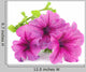 Bouquet Purple Petunias White Wall Decal