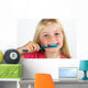 Girl brushing her teeth Wall Decal