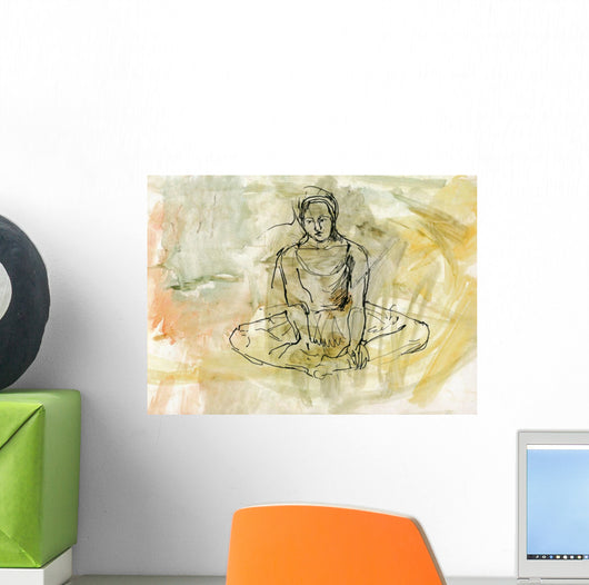 Meditation Black Ink and Wall Decal