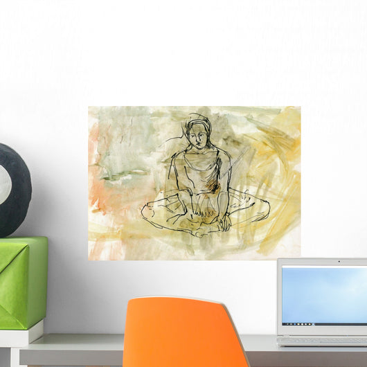 Meditation Black Ink and Wall Decal