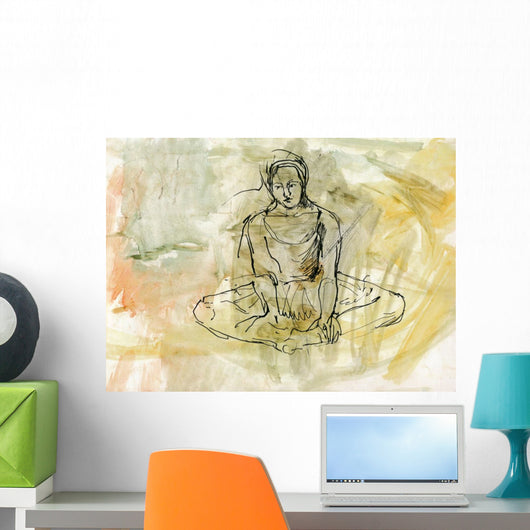 Meditation Black Ink and Wall Decal