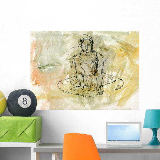 Meditation Black Ink and Wall Decal