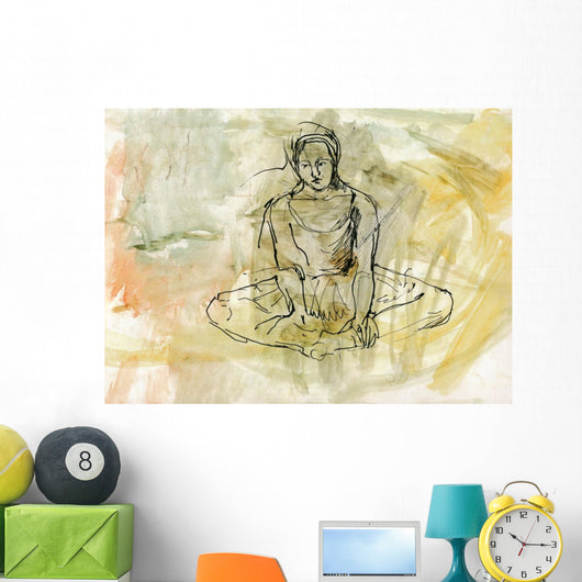 Meditation Black Ink and Wall Decal