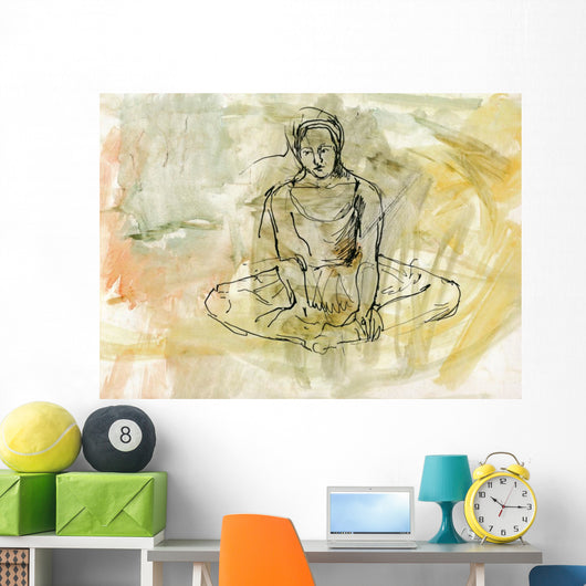 Meditation Black Ink and Wall Decal