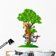 Various Funny Safari Animals Wall Decal