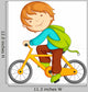 Editable Vector Illustration Boy