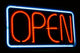 Open for Business Neon Sign Wall Mural