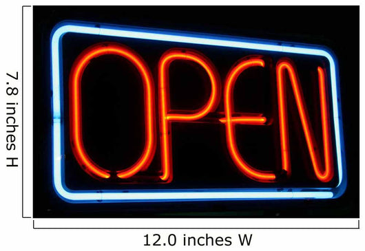 Open for Business Neon Sign Wall Mural