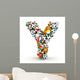 Sports Letter Y Wall Decal