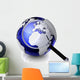Earth Globe with Magnifying Wall Decal