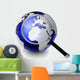 Earth Globe with Magnifying Wall Decal
