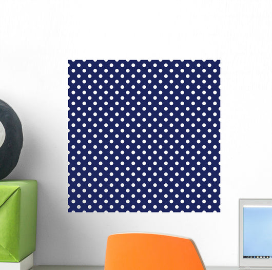 Seamless Polka Dot Vector Pattern Wall Decal