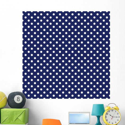 Seamless Polka Dot Vector Pattern Wall Decal
