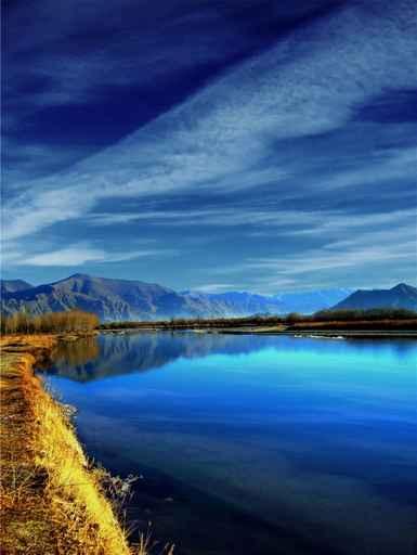 Tibet Himalaya Lake - Horizontal Wall Decal