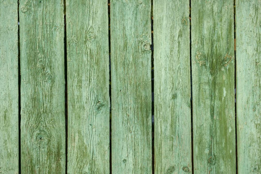 Old Green Wooden Fence