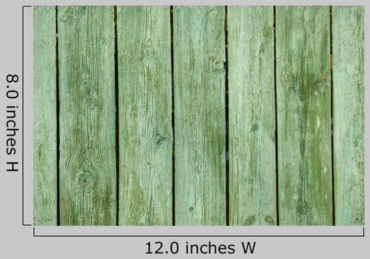Old Green Wooden Fence