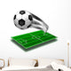 The Green Soccer Field with Lines and Sovver Ball Wall Decal