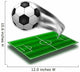 The Green Soccer Field with Lines and Sovver Ball Wall Decal