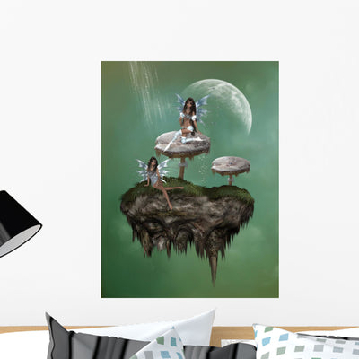 Fairies shown on a wall