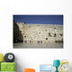 men praying next to the wailing wall, jerusalem,israel Wall Mural