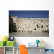 men praying next to the wailing wall, jerusalem,israel Wall Mural