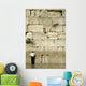 man praying next to the wailing wall, jerusalem,israel Wall Mural