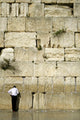 man praying next to the wailing wall, jerusalem,israel Wall Mural