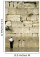 man praying next to the wailing wall, jerusalem,israel Wall Mural