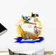 Nave Pirata Con Pappagallo-Pirate Ship and Macaw Wall Decal