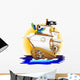 Nave Pirata Con Pappagallo-Pirate Ship and Macaw Wall Decal