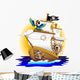 Nave Pirata Con Pappagallo-Pirate Ship and Macaw Wall Decal