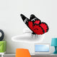Red butterfly Wall Decal