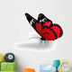 Red butterfly Wall Decal