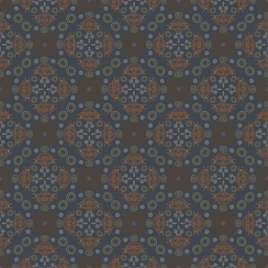 Seamless Decorative Dark Retro Pattern Wall Decal