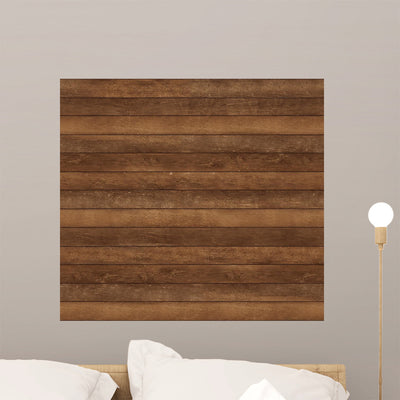 Seamless Parquet Texture Wall Decal shown on a wall