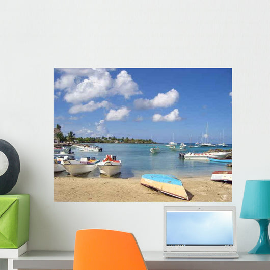 Hafen Bayahibe Beach and Boats Wall Decal