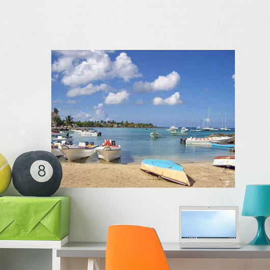 Hafen Bayahibe Beach and Boats Wall Decal
