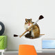 Funny Chipmunk Hold Paint Wall Mural