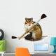 Funny Chipmunk Hold Paint Wall Mural