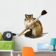 Funny Chipmunk Hold Paint Wall Mural