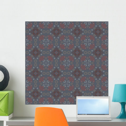 Seamless Decorative Light Retro Pattern Wall Decal